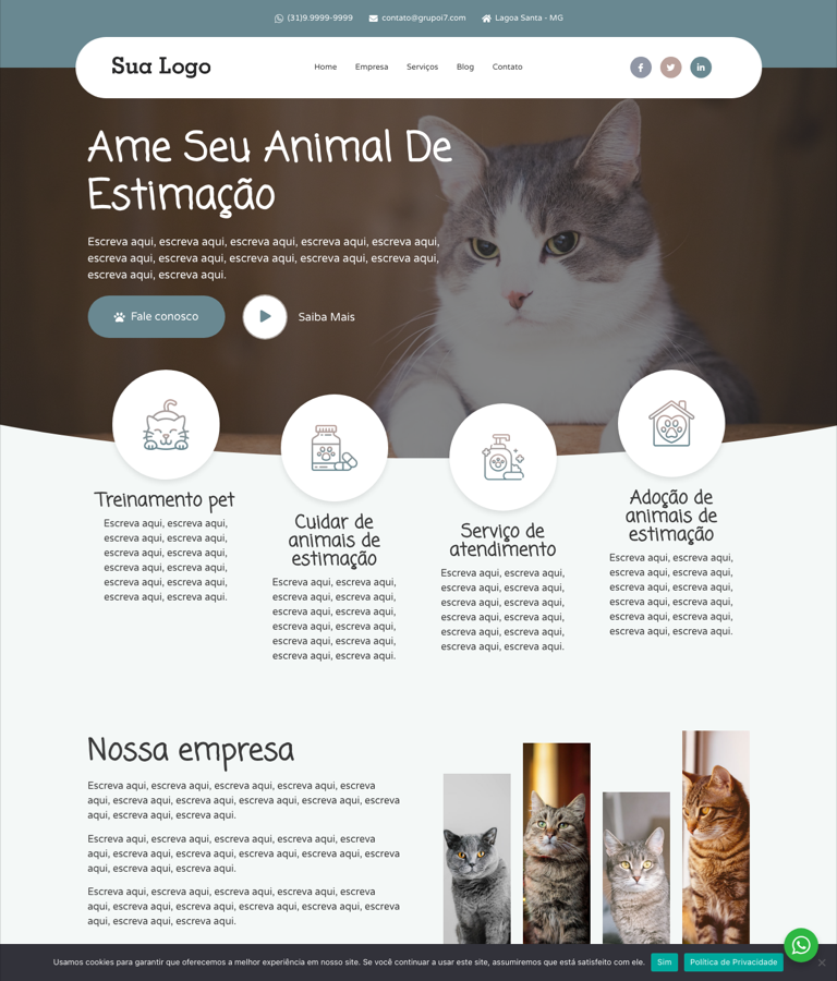 Modelo 004 - Clínica pet e banho e tosa